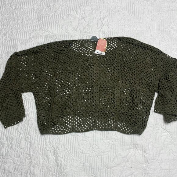NWT Arula Olive Green Sweater Knit Top Size 2XL - Picture 2 of 5